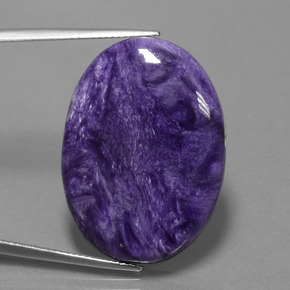 Charoïte violet naturelle coupe ovale, 26,43 ct, opaque