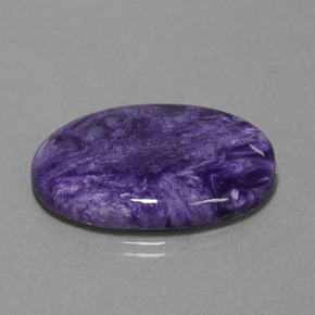 Charoïte violet naturelle coupe ovale, 26,43 ct, opaque