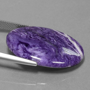 Charoïte violet naturelle coupe ovale, 23,27 ct, opaque