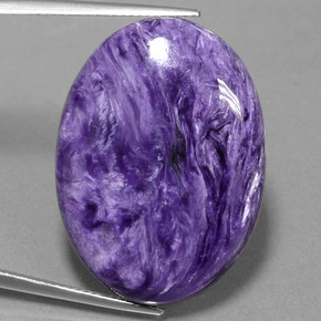Charoïte violet naturelle coupe ovale, 30,97 ct, opaque