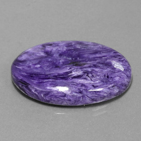 Charoïte violet naturelle coupe ovale, 30,97 ct, opaque