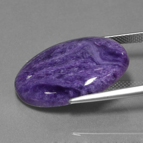 Charoïte violet naturelle coupe ovale, 16,68 ct, opaque