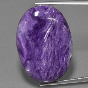 Charoïte Violet naturelle Coupe ovale, 22.78 ct, Opaque