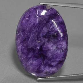 Charoïte violet naturelle coupe ovale, 18,97 ct, opaque