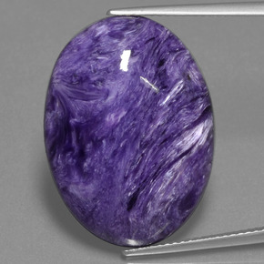 Charoïte violet naturelle coupe ovale, 19,13 ct, opaque
