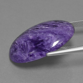 Charoïte violet naturelle coupe ovale, 19,13 ct, opaque