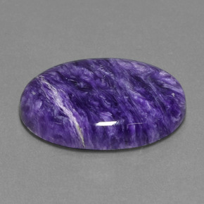 Charoïte violet naturelle coupe ovale, 21,21 ct, opaque