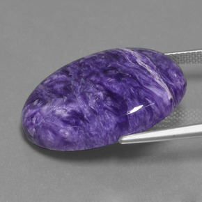 Charoïte violet naturelle coupe ovale, 21,21 ct, opaque
