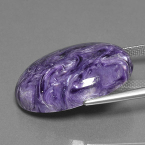 Charoïte Violet naturelle Coupe ovale, 24.07 ct, Opaque