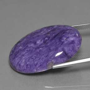 Charoïte Violet naturelle Coupe ovale, 31.59 ct, Opaque