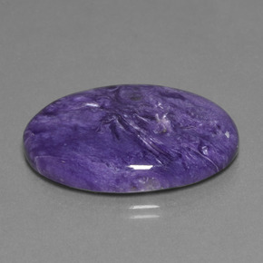 Charoïte violet naturelle coupe ovale, 30,48 ct, opaque