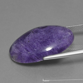 Charoïte violet naturelle coupe ovale, 20,32 ct, opaque