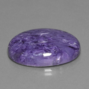 Charoïte violet naturelle coupe ovale, 21,23 ct, opaque