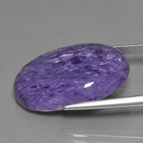 Charoïte violet naturelle coupe ovale, 21,23 ct, opaque