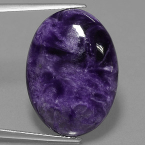 Charoïte violet naturelle coupe ovale, 21,85 ct, opaque