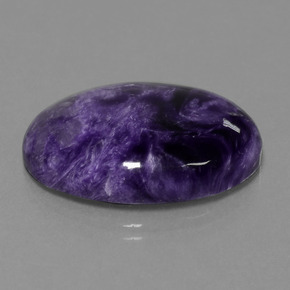 Charoïte violet naturelle coupe ovale, 21,85 ct, opaque