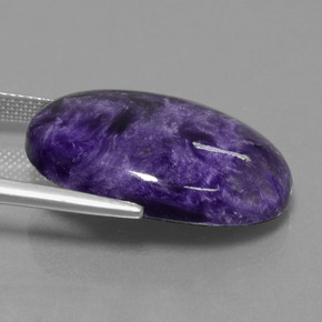 Charoïte violet naturelle coupe ovale, 21,85 ct, opaque