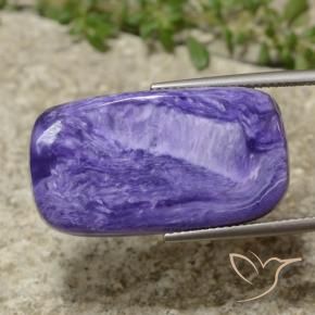 Charoïte Violet pourpre velours naturelle Coussin, 26.13 ct, Opaque