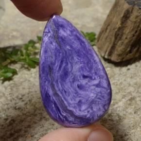Charoïte Violet naturelle En forme de poire, 37.32 ct, Opaque