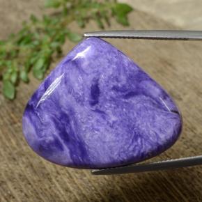 Charoïte Violet naturelle En forme de poire, 35.08 ct, Opaque