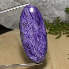 Charoïte violet naturelle coupe ovale, 27,33 ct, opaque