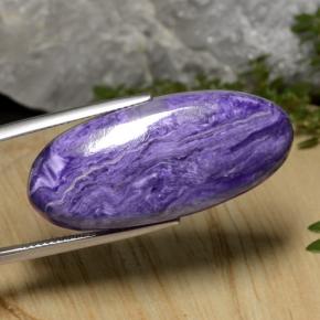 Charoïte violet naturelle coupe ovale, 27,33 ct, opaque