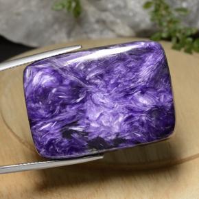 Charoïte violet naturelle coupe coussin, 49,17 ct, opaque