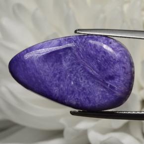 Charoïte Violet naturelle En forme de poire, 17.56 ct, Opaque
