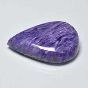 Charoïte violet naturelle en forme de poire, 17,98 ct, opaque