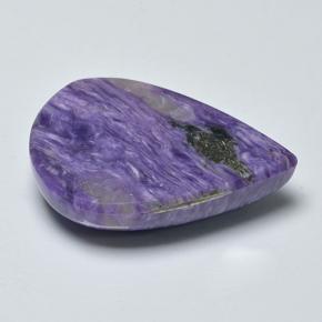 Charoïte violet naturelle en forme de poire, 17,98 ct, opaque