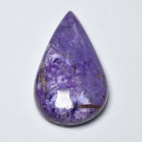 Charoïte Violet naturelle En forme de poire, 11.16 ct, Opaque