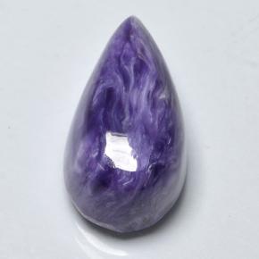 Charoïte Violet naturelle En forme de poire, 4.92 ct, Opaque