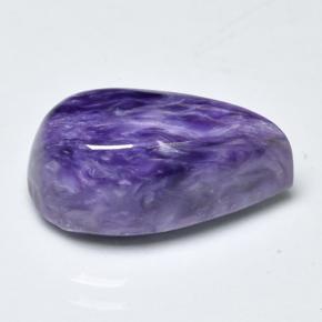 Charoïte Violet naturelle En forme de poire, 4.92 ct, Opaque