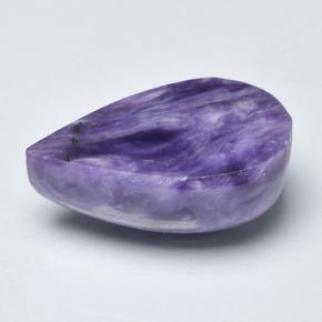 Charoïte Violet naturelle En forme de poire, 4.92 ct, Opaque