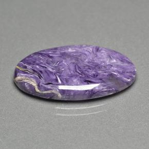 Charoïte violet naturelle coupe ovale, 13,58 ct, opaque