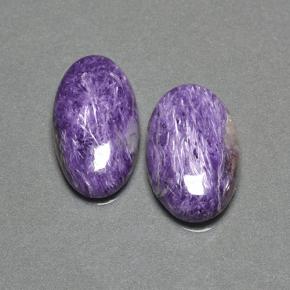 Achetez naturel 13.23ct Violet Charoïte gems, Coupe ovale, En provenance Russie chez GemSelect. En stock, livraison internationale!