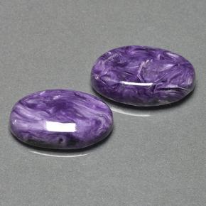 Achetez naturel 14,13ct violet charoïte gems, coupe ovale, en provenance russie chez gemselect. en stock, livraison internationale!