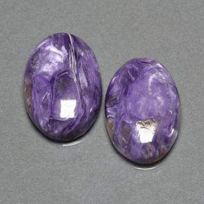 Achetez naturel 20.82ct Violet Charoïte gems, Coupe ovale, En provenance Russie chez GemSelect. En stock, livraison internationale!