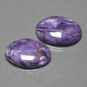 Achetez naturel 20.82ct Violet Charoïte gems, Coupe ovale, En provenance Russie chez GemSelect. En stock, livraison internationale!