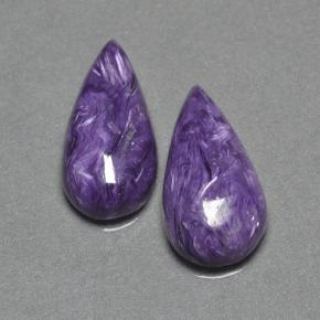 Achetez naturel 12,53ct violet charoïte gems, en forme de poire, en provenance russie chez gemselect. en stock, livraison internationale!