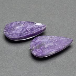 Achetez naturel 12,53ct violet charoïte gems, en forme de poire, en provenance russie chez gemselect. en stock, livraison internationale!