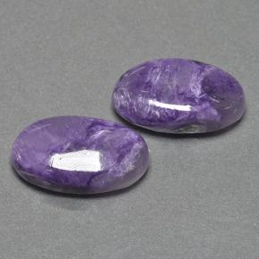 Achetez naturel 14.65ct Violet Charoïte gems, Coupe ovale, En provenance Russie chez GemSelect. En stock, livraison internationale!