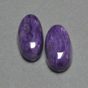 Achetez naturel 9.91ct Violet Charoïte gems, Coupe ovale, En provenance Russie chez GemSelect. En stock, livraison internationale!