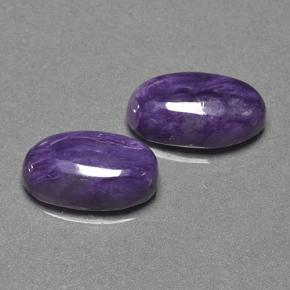 Achetez naturel 9.91ct Violet Charoïte gems, Coupe ovale, En provenance Russie chez GemSelect. En stock, livraison internationale!