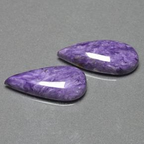 Achetez naturel 13,24ct violet charoïte gems, en forme de poire, en provenance russie chez gemselect. en stock, livraison internationale!