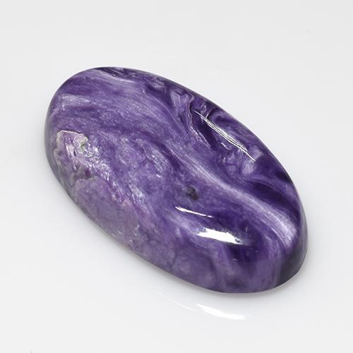 Charoïte violet naturelle coupe ovale, 15,62 ct, opaque