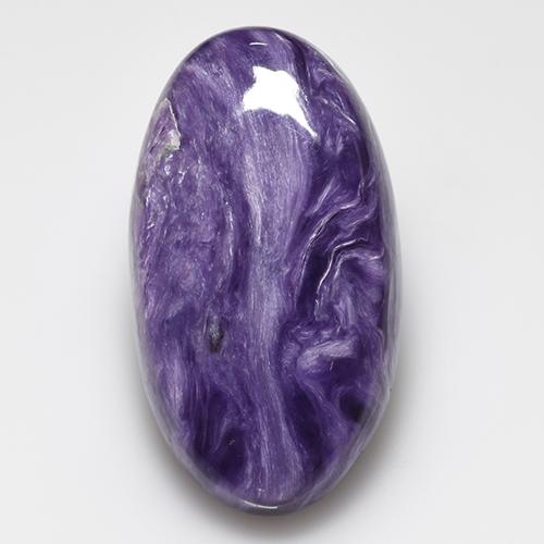 Charoïte violet naturelle coupe ovale, 15,62 ct, opaque