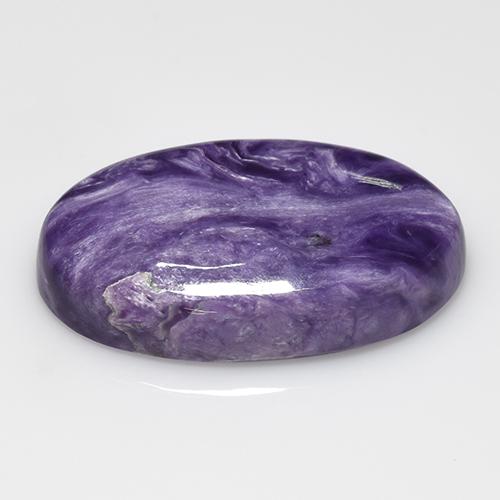 Charoïte violet naturelle coupe ovale, 15,62 ct, opaque