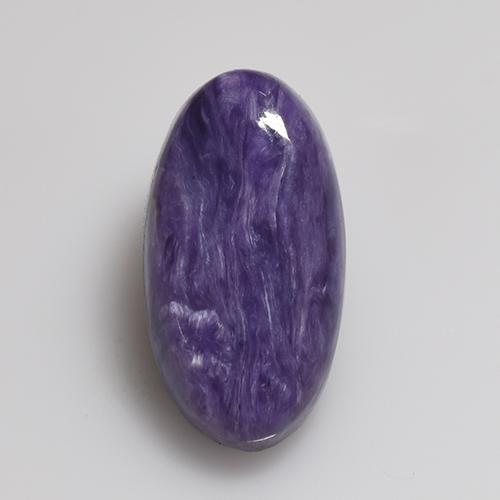 Charoïte violet naturelle coupe ovale, 4,53 ct, opaque