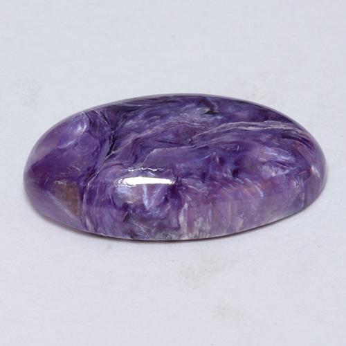 Charoïte violet naturelle coupe ovale, 5,12 ct, opaque